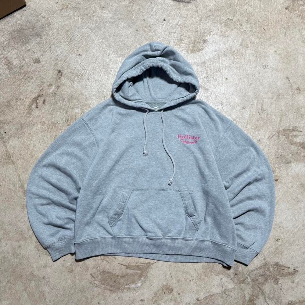 Grey Hollister Mini Logo Hoodie